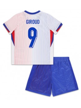 Billige Frankrike Olivier Giroud #9 Bortedraktsett Barn EM 2024 Kortermet (+ Korte bukser)